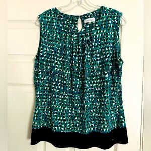 Calvin Klein women’s sleeveless shirt top stretchy business attire size Lg/XL